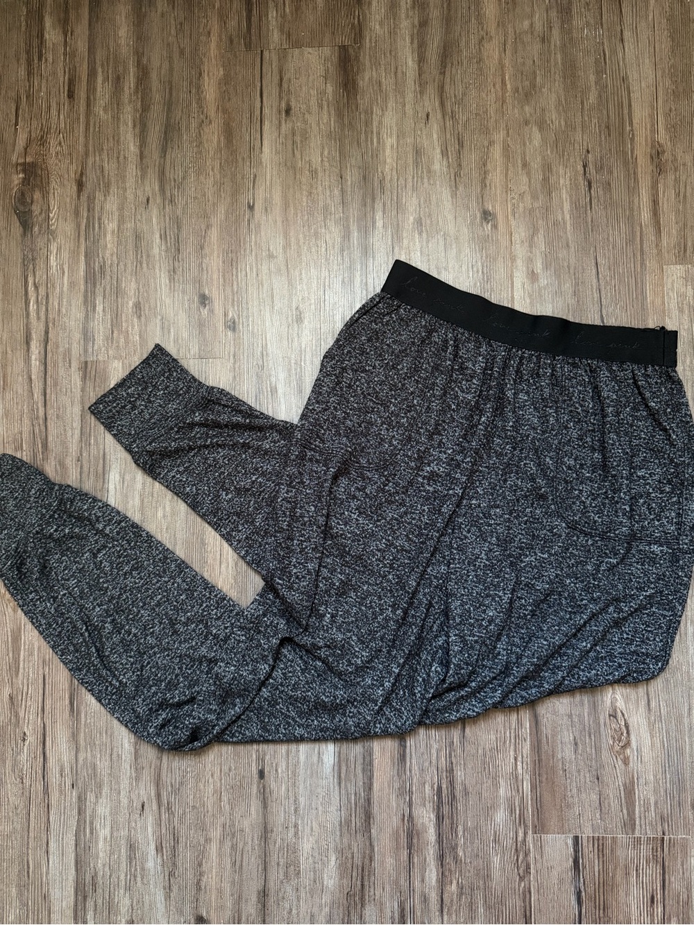PINK Victoria's Secret Black Heather Jogger Pants